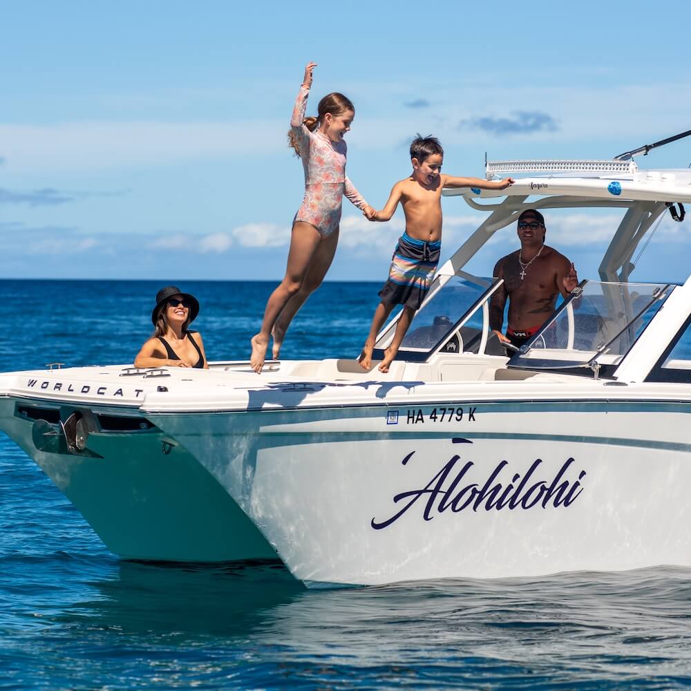private boat charter off the coast of kona, big island of hawaii